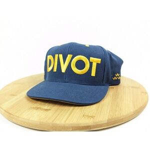 Drive Shack‎ Divot Snapback Hat Navy Yellow Embroidered Blue Yellow Adjustable